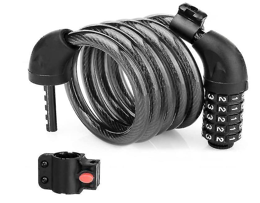 Bike Lock Anti-theft Bike Cable Lock For Bicycle Scooter Motorcycles Bicycle With 5 Digit Smart Code
