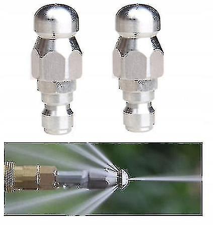 Hose Swivel Sewage Nozzle 1/4*(2pcs-silver)