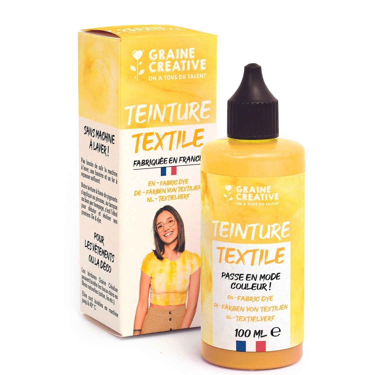 Textile paint 100 ml tie and die effect - yellow