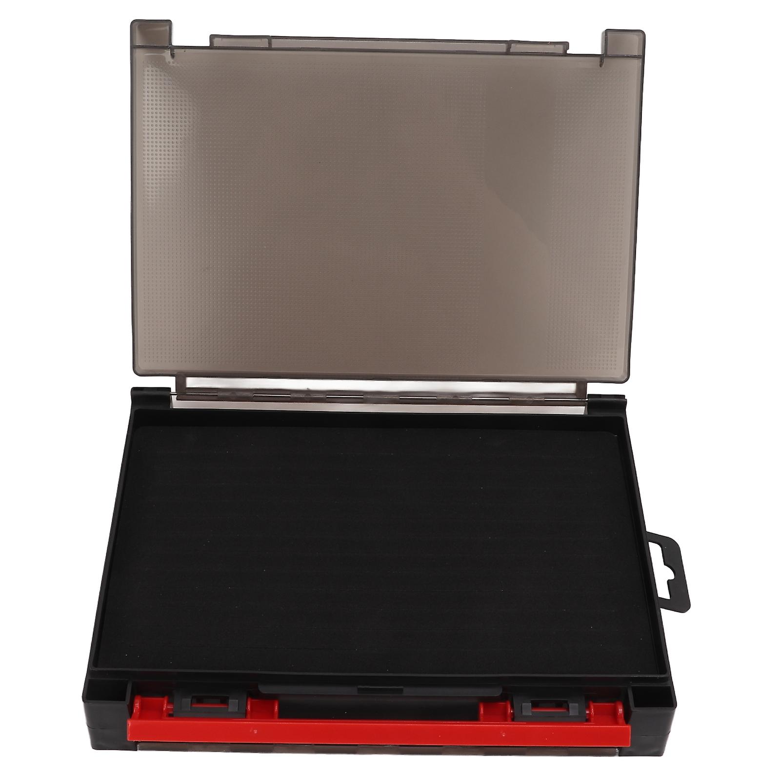 Fishing Lure Bait Box Multifunction Shockproof Double Layer Bait Storage Case for Outdoor FishingBlack