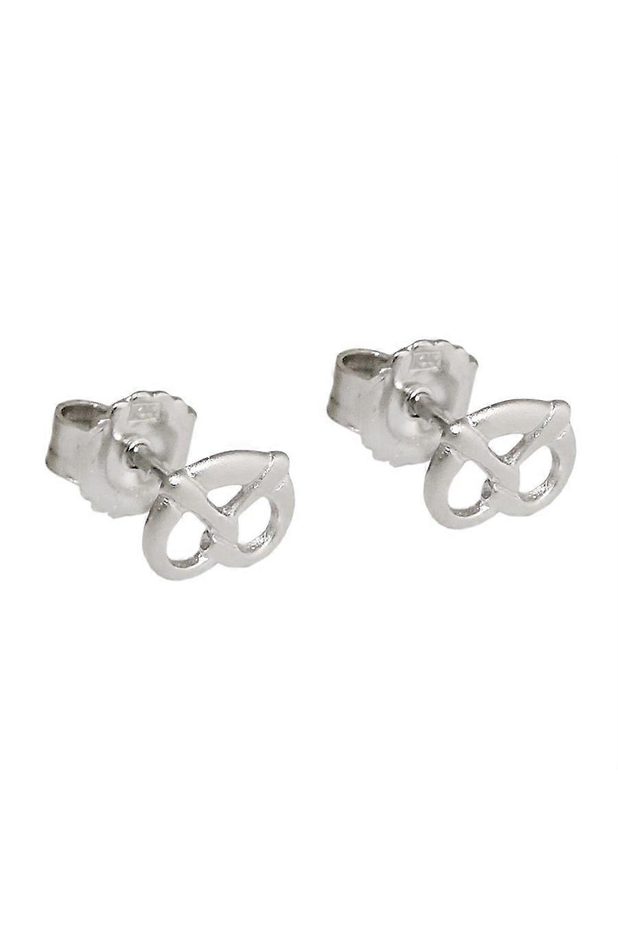 Earring Studs Pretzel Matted Silver 925 - Gl93606