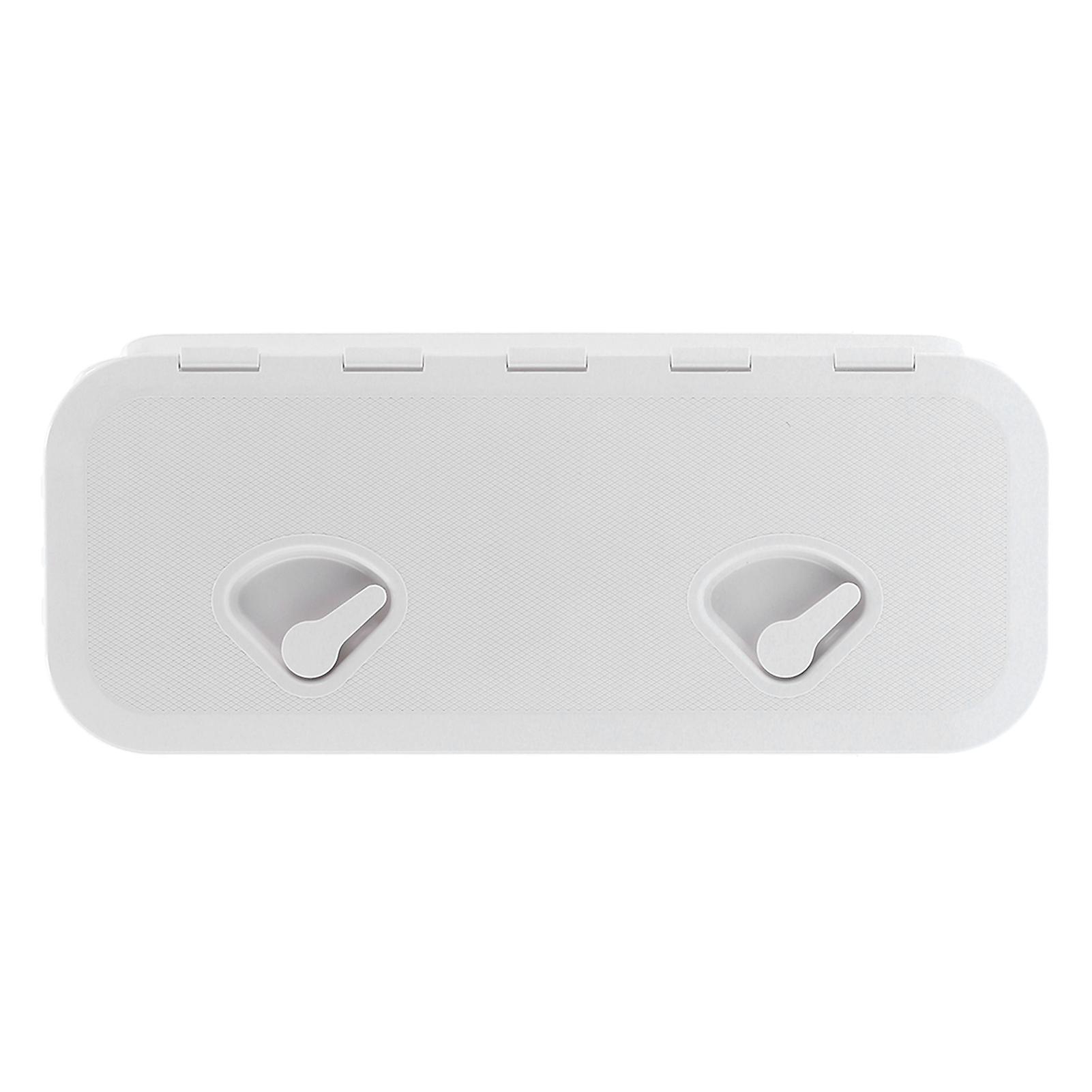 Deck Access Hatch Inspection Cover 180° Hinged Lid Anti UV with Lock for Marine Boat 24 x 9.5in(White )