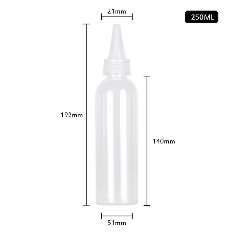 30pcs Plastic Pipette Bottle 5-250ml Transparent Sharp Mouth Plastic Sub-bottled Split Refillable Bottle~14981