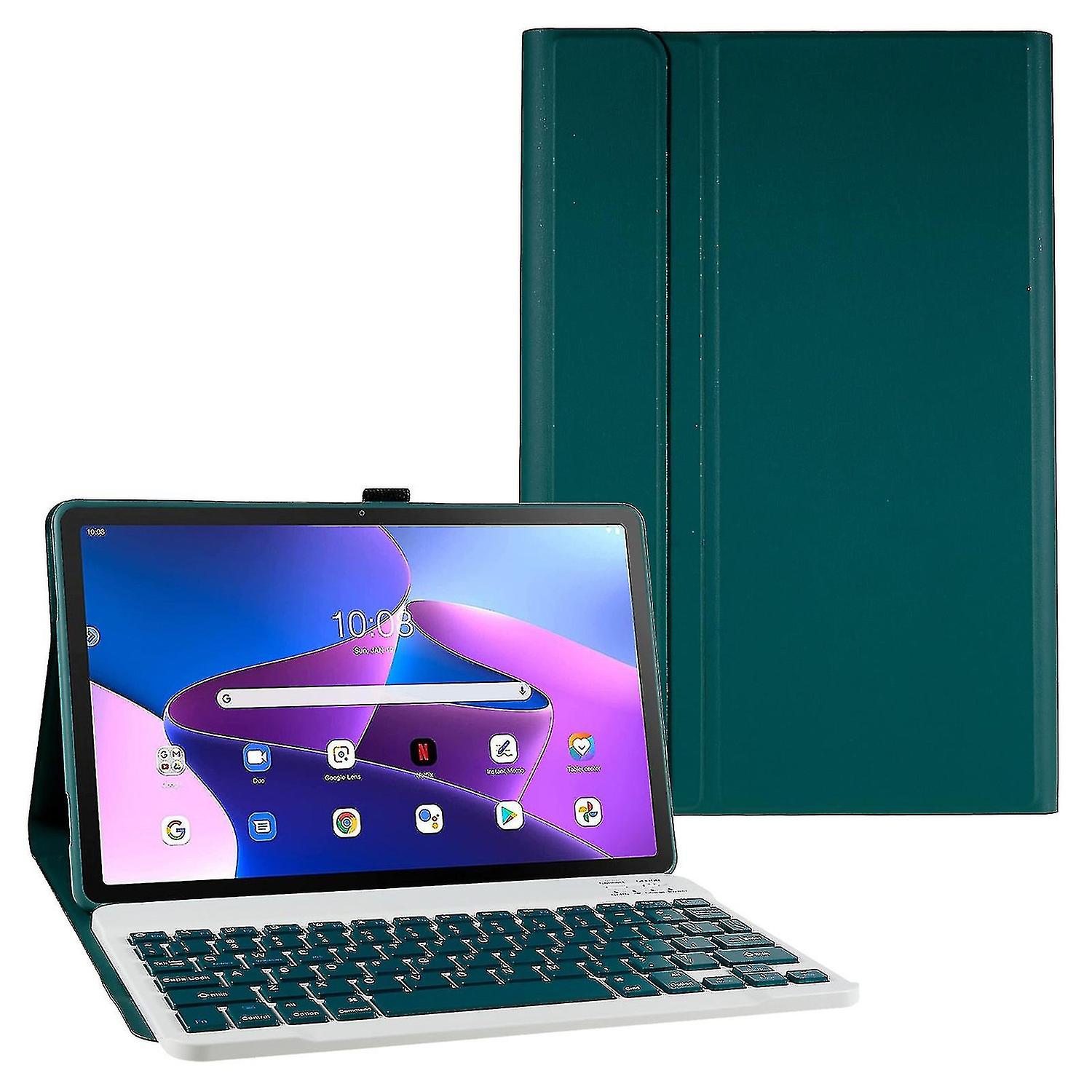 For Lenovo Tab M10 Plus (gen 3) Pu Leather Shockproof Tablet Case Stand Anti-scratch Cover With Blue