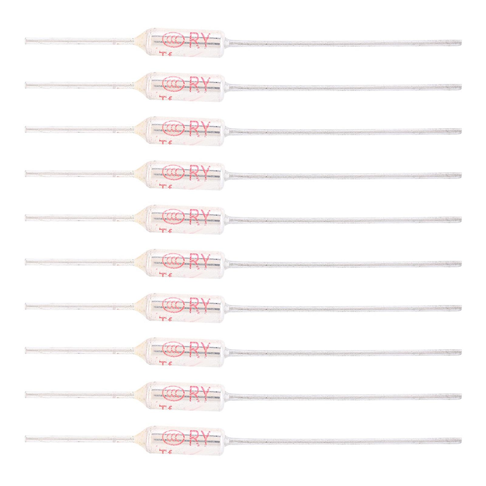 10pcs Metal Shell Thermal Fuse Cutoff 250VAC 10A Temperature Fuse TF 72-250℃172℃