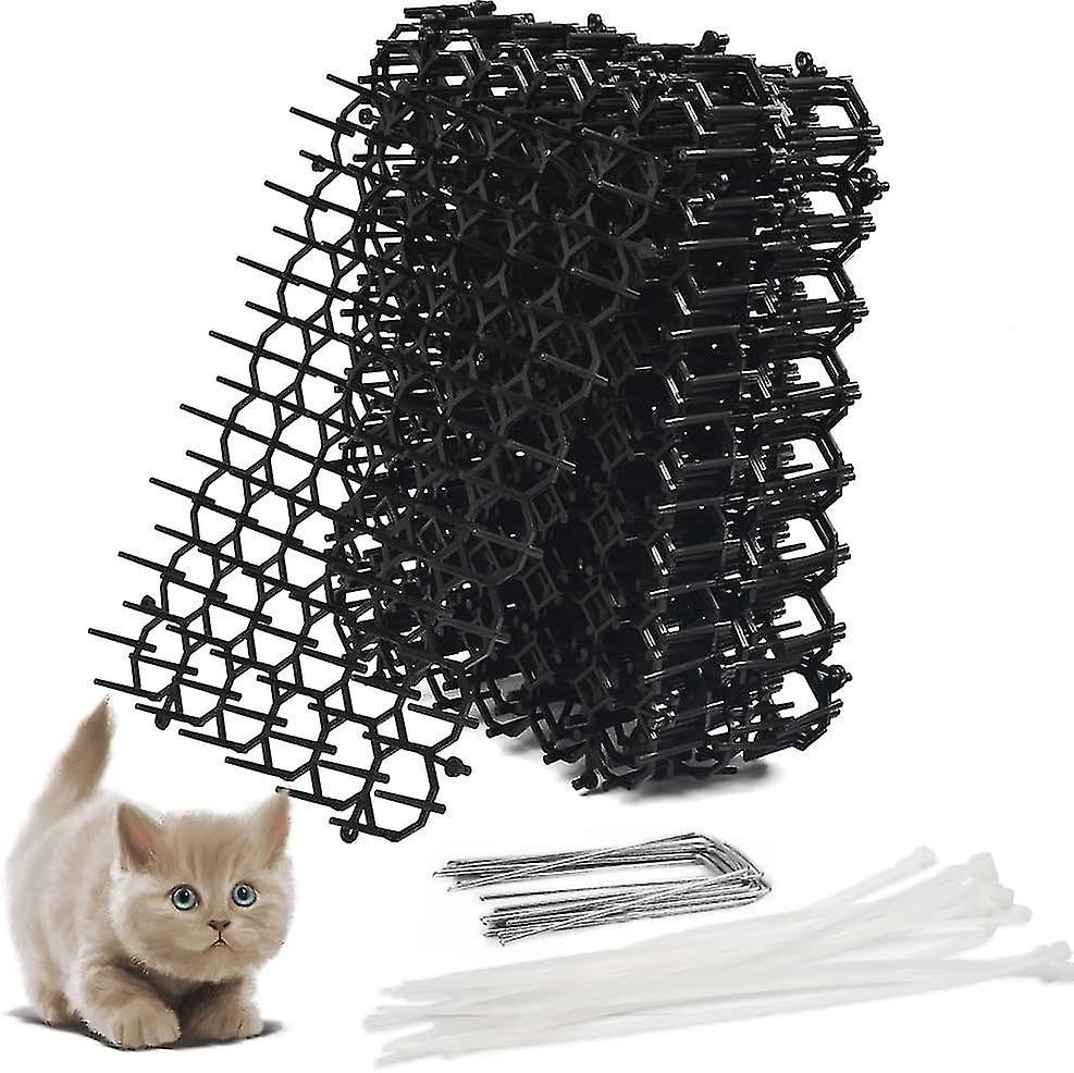 Anti-cat 12 pieces with spikes anti-cat netting 20x15 cm with spikes mat cat deterrent with 12 nails