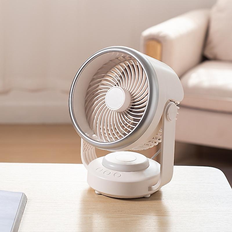 Automatic Oscillating Head Desktop Fan With LED Light
