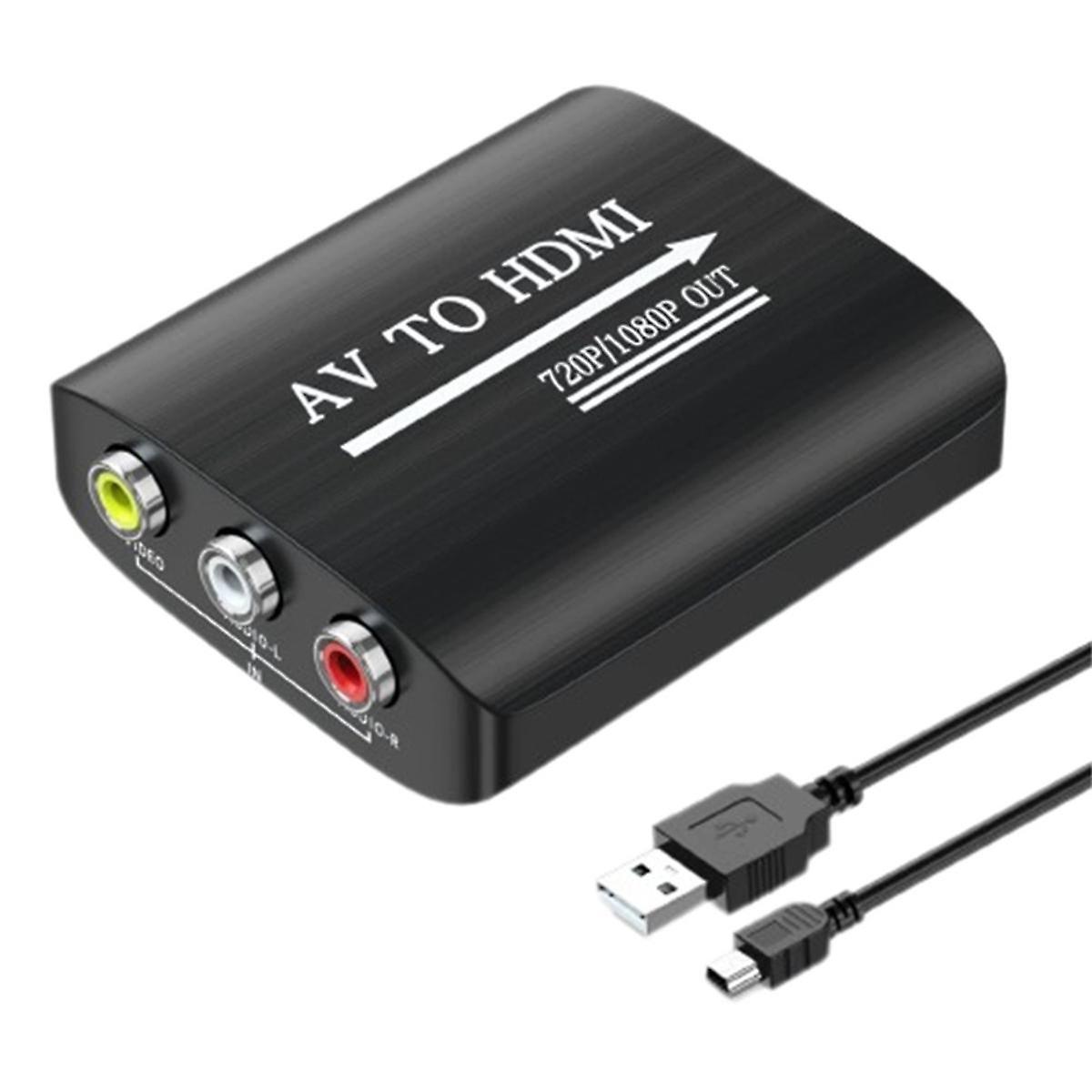 RCA to -Compatible Adapter AV to -Composite Converter for PS1/2/3 N64 VCR Blue-Ray DVD STB Adapter