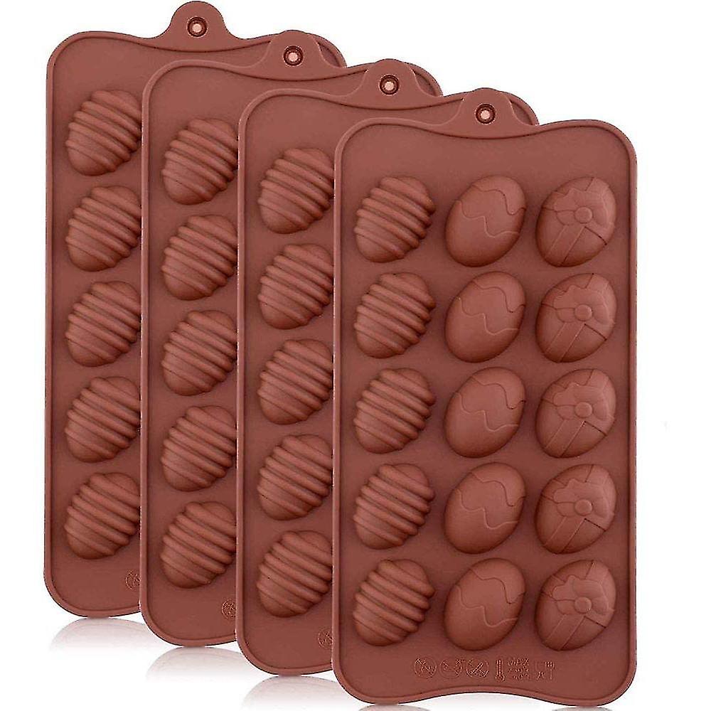Set of 4 Silicone Cake Molds for Chocolates Cupcakes
