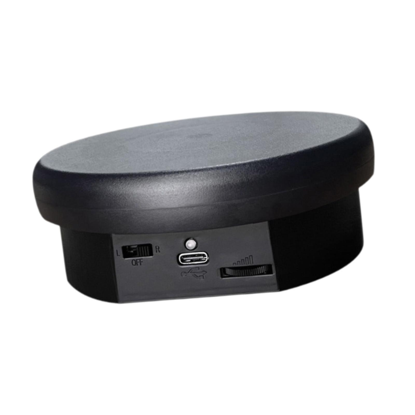 Electric Rotating Jewelry Display Stand Versatile 360 Rotation for 3D Model 12cm Black