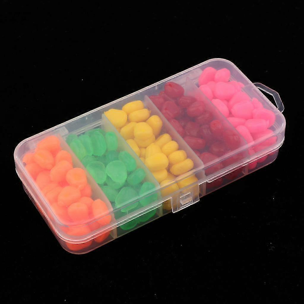 hg 200pcs Simulation Soft Baits Corn Carp Bait, 5 Colors