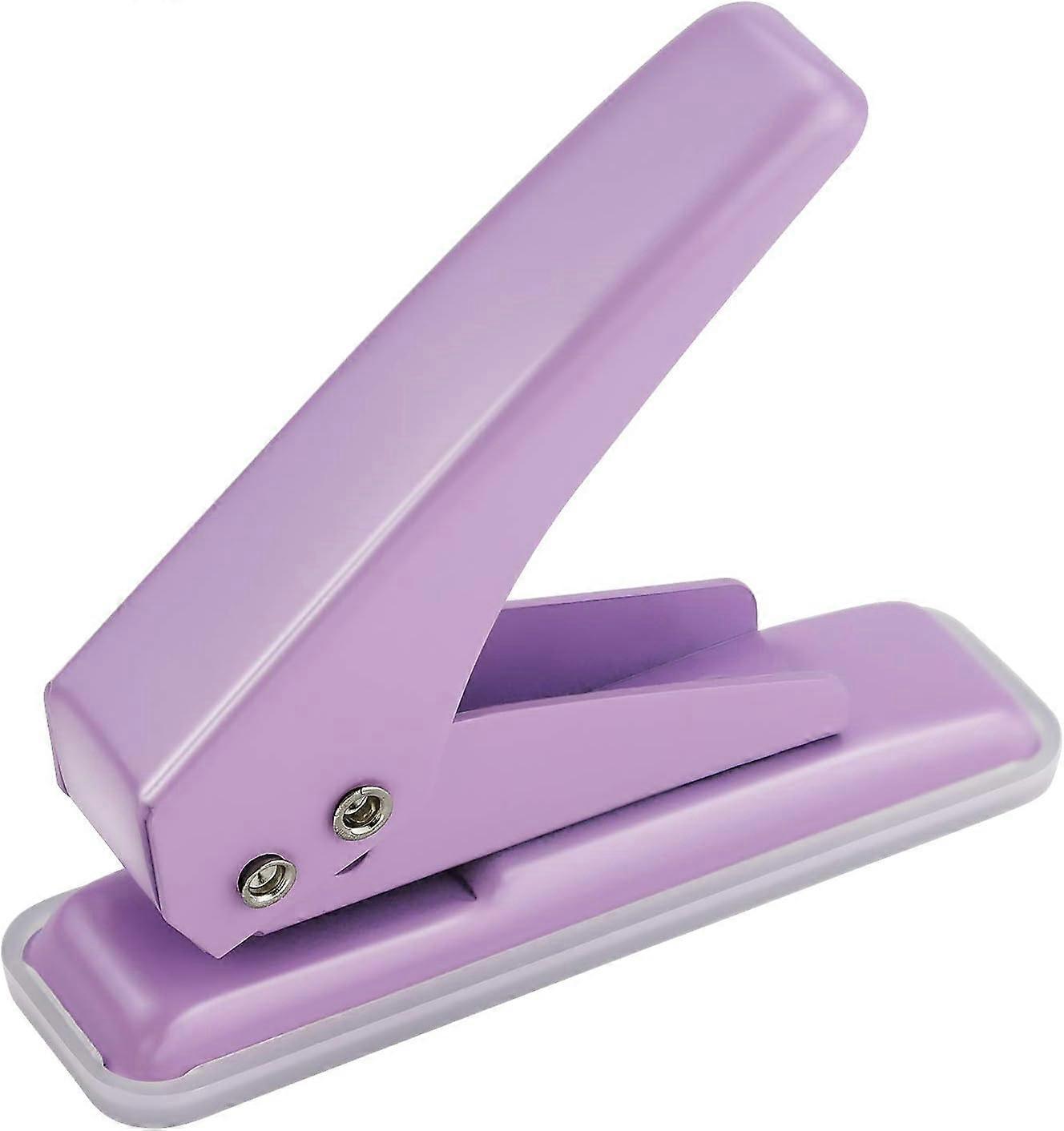 Single Handheld 1/4 Inches Hole Puncher, 20 Sheet Paper Hole Punch Capacity Metal Hole Puncher with Skid-Resistant Base