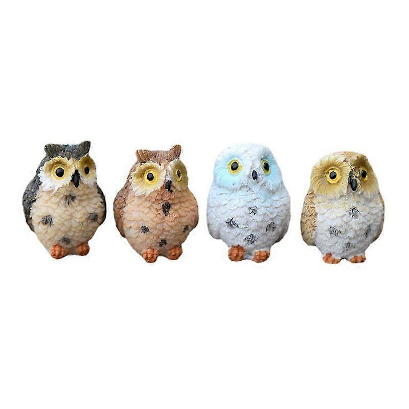 Wise owls 3 cm 4pcs