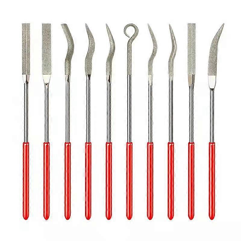 10 irregular files, woodworking carving and grinding tools, flat files, deburring files, polishing files, hand files, jewelry crafts tools
