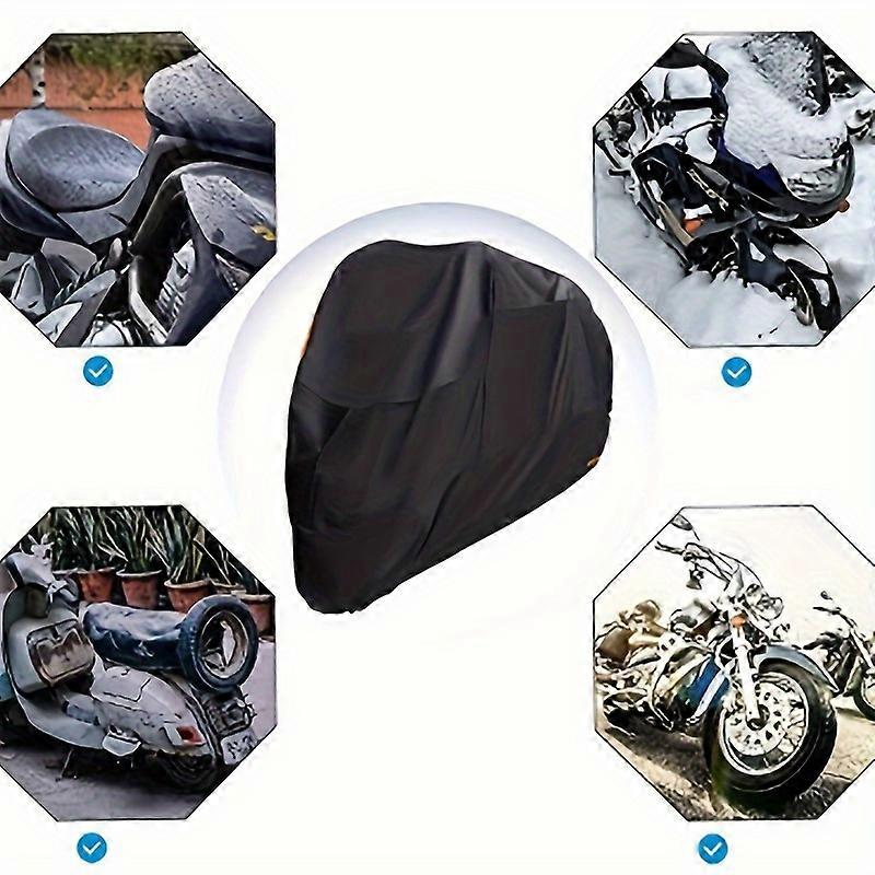 100% Polyester Waterproof Bike Cover, UV Protective All Season Dustproof Woven Motorcycle Cover, Machine Washable Outdoor Indoor Scooter Cover with We