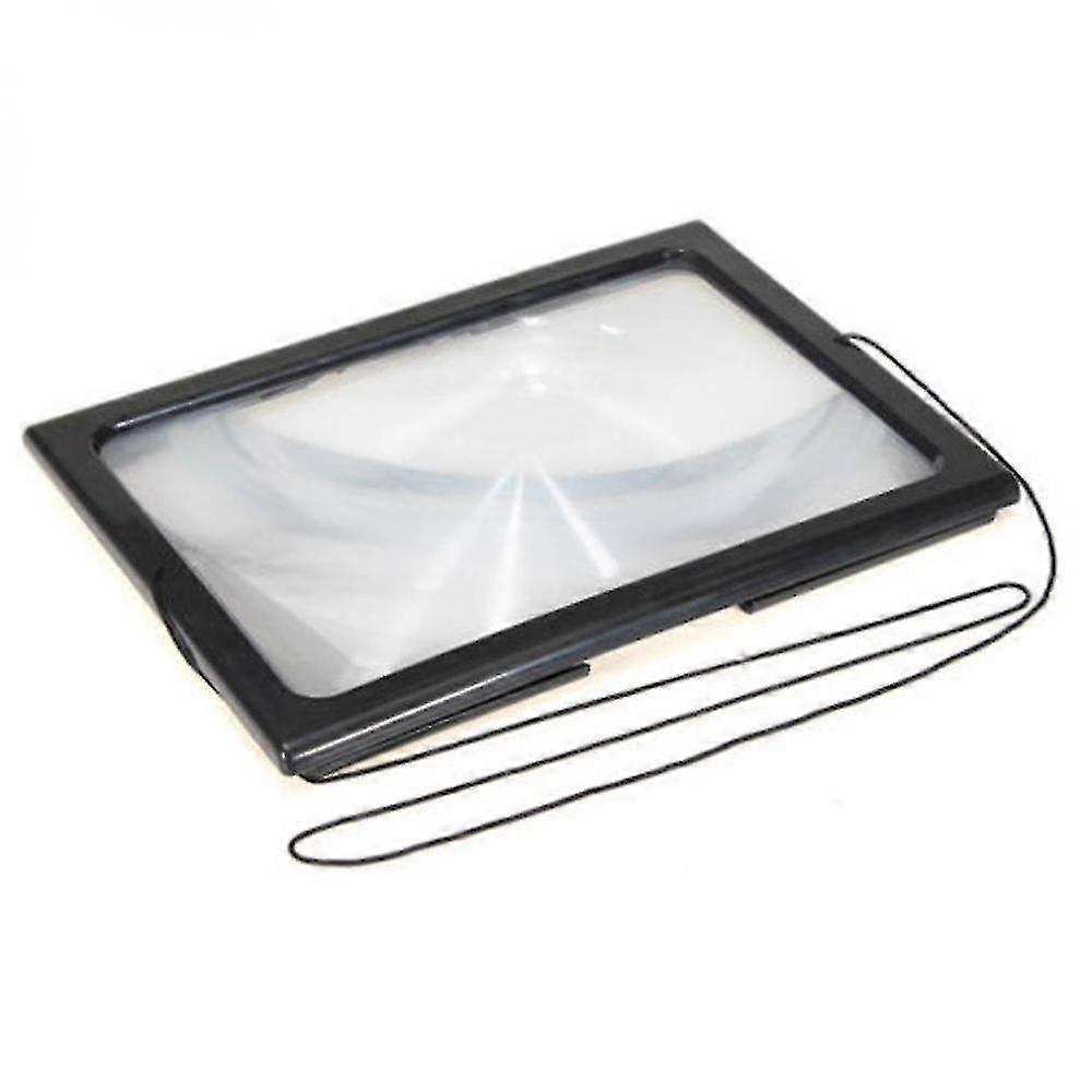 Large A4 Hands Free Magnifying Glass Sheet 4 Led Magnifier Neck Cord