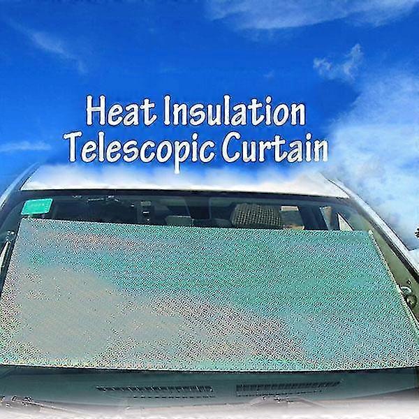 Exquisite Heat Insulation Telescopic Curtain Car Shade Curtain Roll Automatic Retractable Sunshade Window Sun Block Shutter&suction Cup
