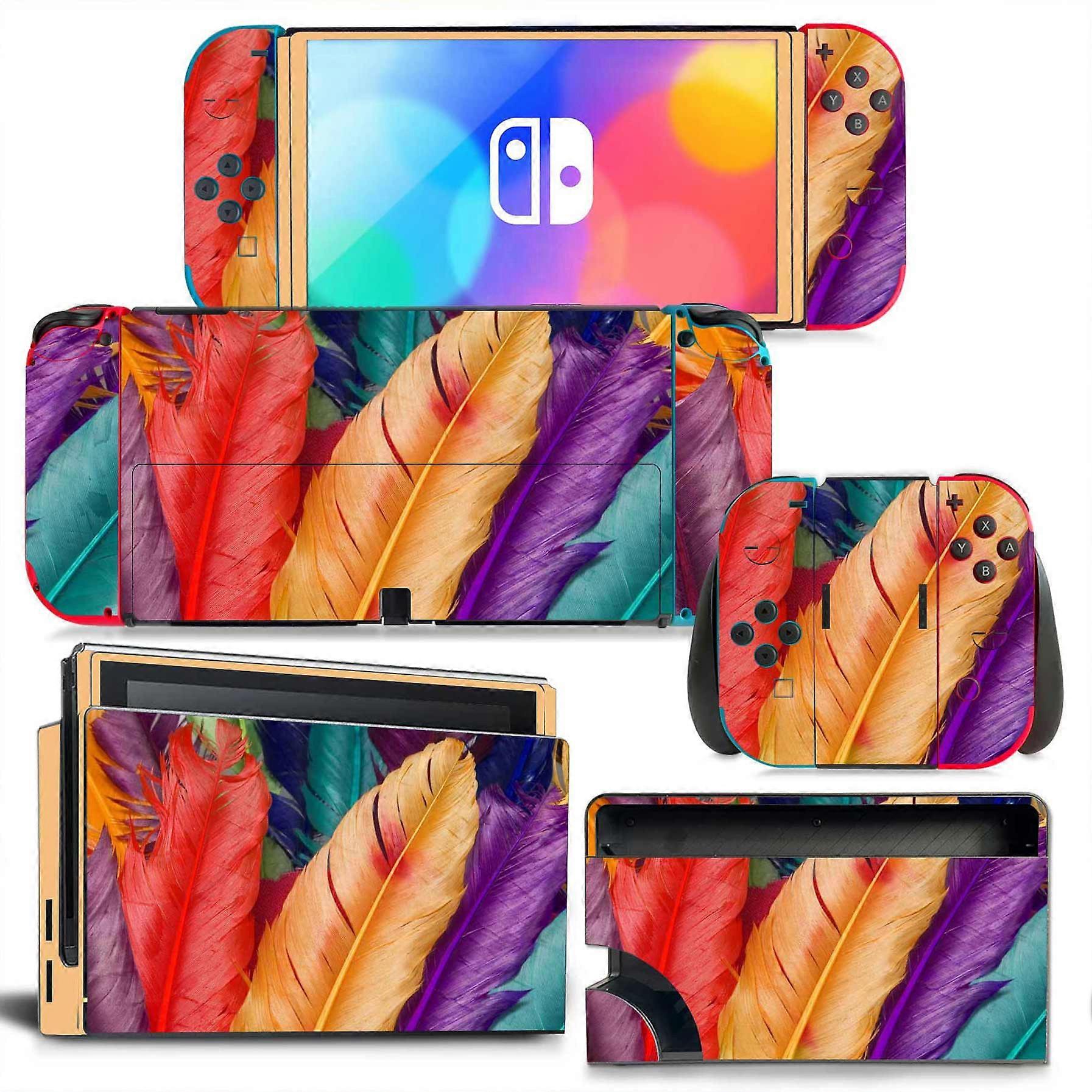 Leopard Print ihon kansitarra, suojaava vinyylikalvo Oled Switch Joy Con -telakkakonsolille