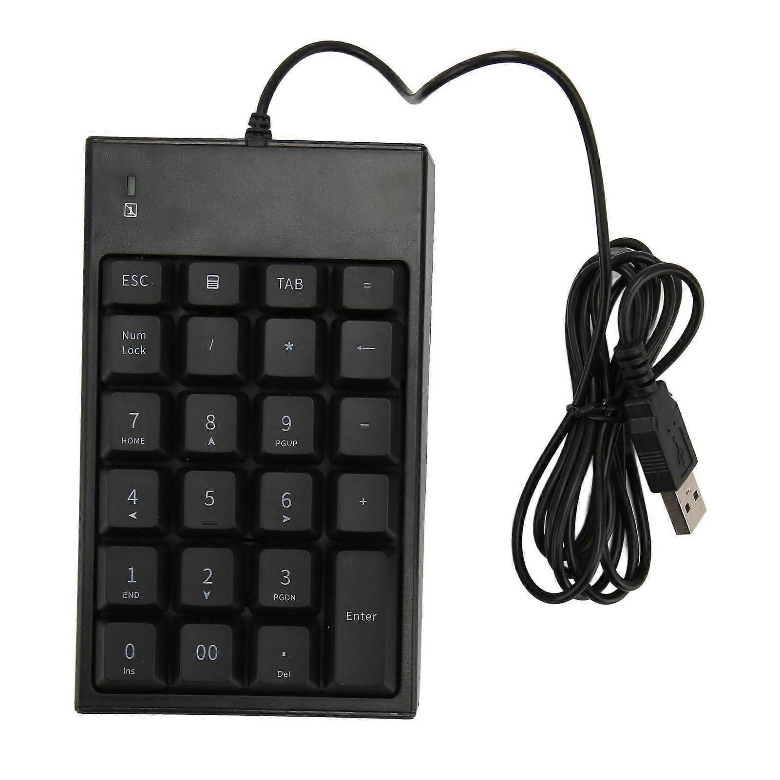 Wired Number Pad 23 Keys 5.9ft Cable USB Plug and Play Quiet Typing Mini Numeric Keypad for PC Laptop Desktop