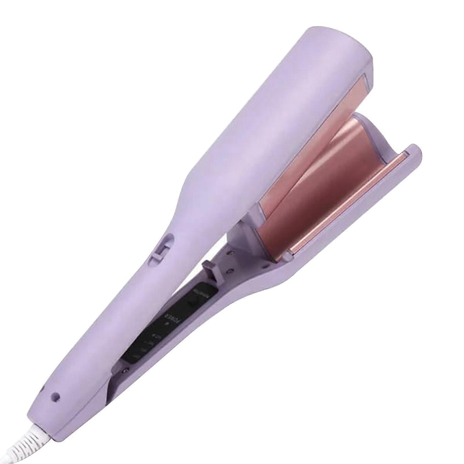 2025 Professional Egg-Roll Curling Wand - Ceramic V-Shaped Barrel Creates Water Ripple Waves, Ionic Anti-Frizz Tech for Bouncy French Curls, 450F Adju
