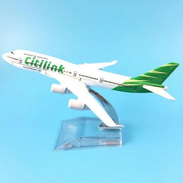 Airplane Model 16cm Citilink Boeing 747 Plane Model Aircraft Model 1:400 Diecast Metal Airplanes Plane Toy