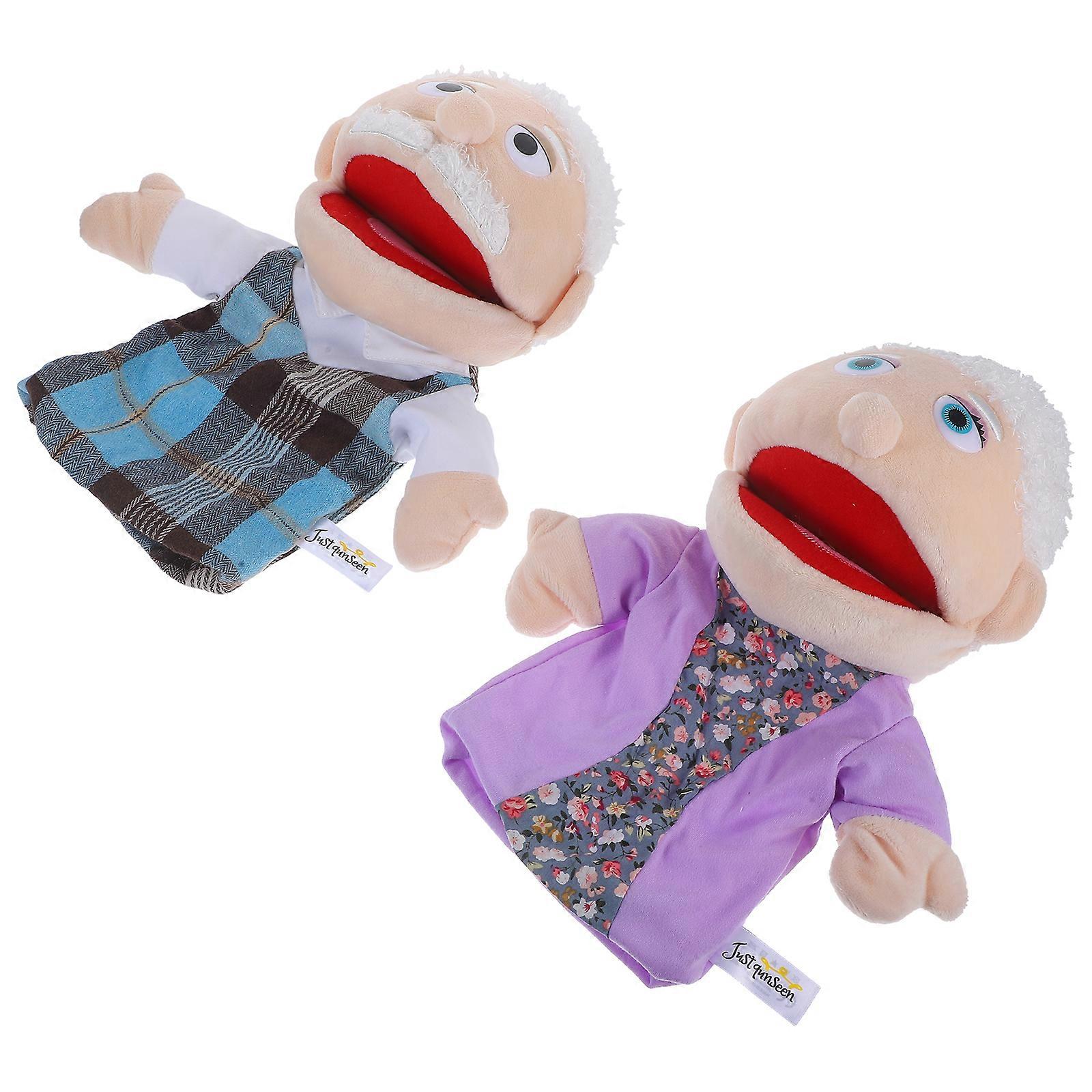 2Pcs Figure Hand Puppet Decorative Hand Puppet Bedroom Hand Toy Lifelike Figure Toy