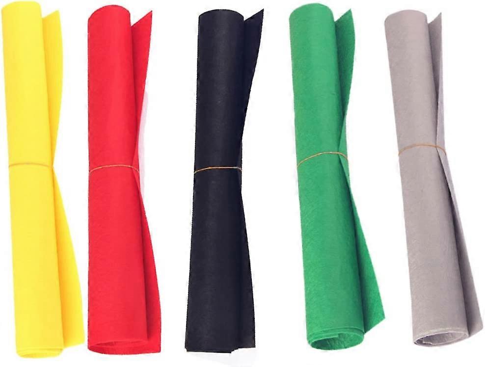 5pcs Large Felt Sheets - 50 * 40cm DIY Craft Work Patchwork Sewing Material Assorted 5 Coloursstyle 1