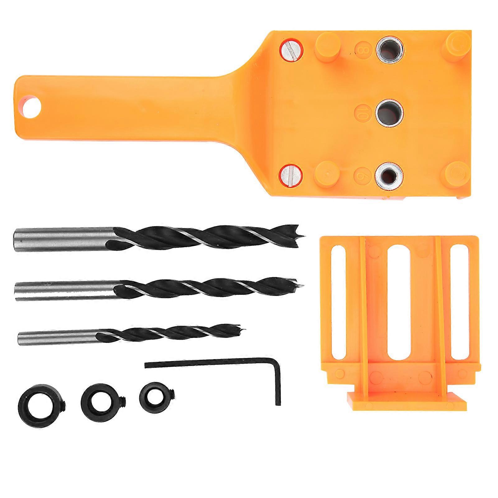 8Pcs/Set woodworking Punch Hole locator Drilling Doweling Guide Tools for CarpentryOrange YEMAA