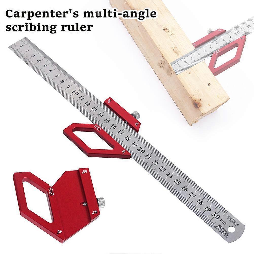 Carpenter Woodworking Measuring Tool Square Protractor Miter Triangle Ruler