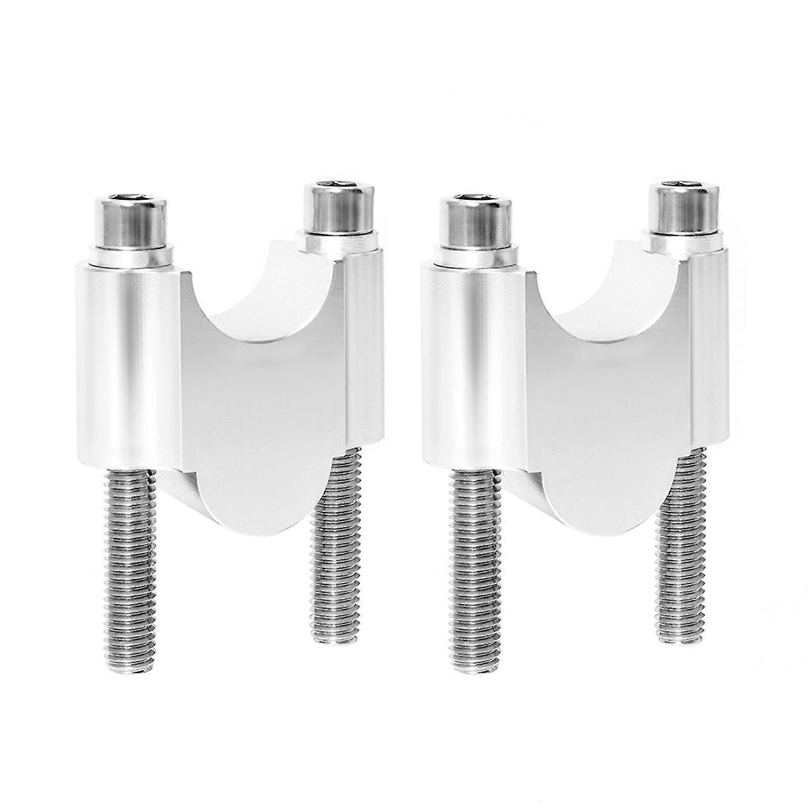 2pcs Cnc Universal Aluminum Alloy Motorcycle Handlebar Riser Clamp Kit For Atv