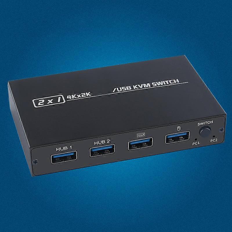 HDMI-compatible USB KVM 4K Switcher Splitter 2 In 1 Out for PC Sharing Monitor Keyboard Mouse
