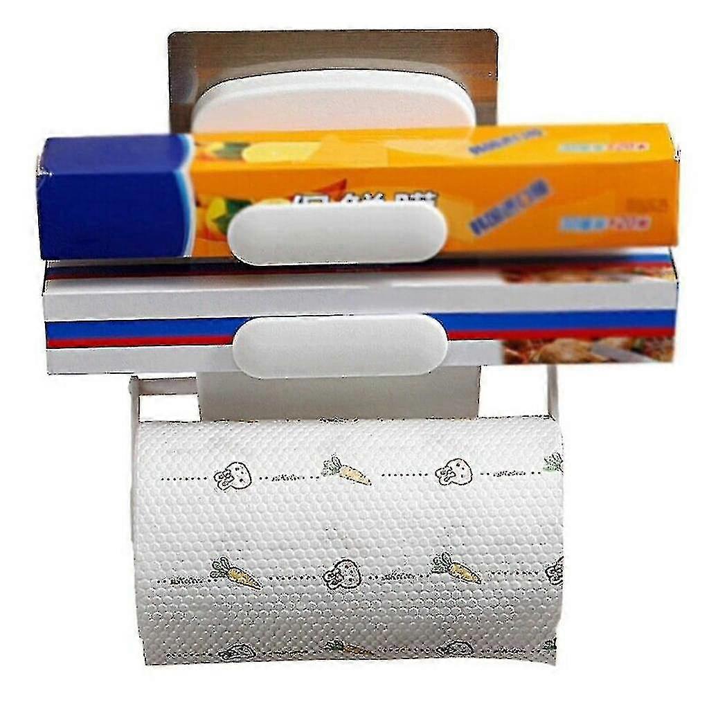 المطبخ لفة موزع تتشبث فيلم ورقة منشفة حامل جدار جبل 3 في 1