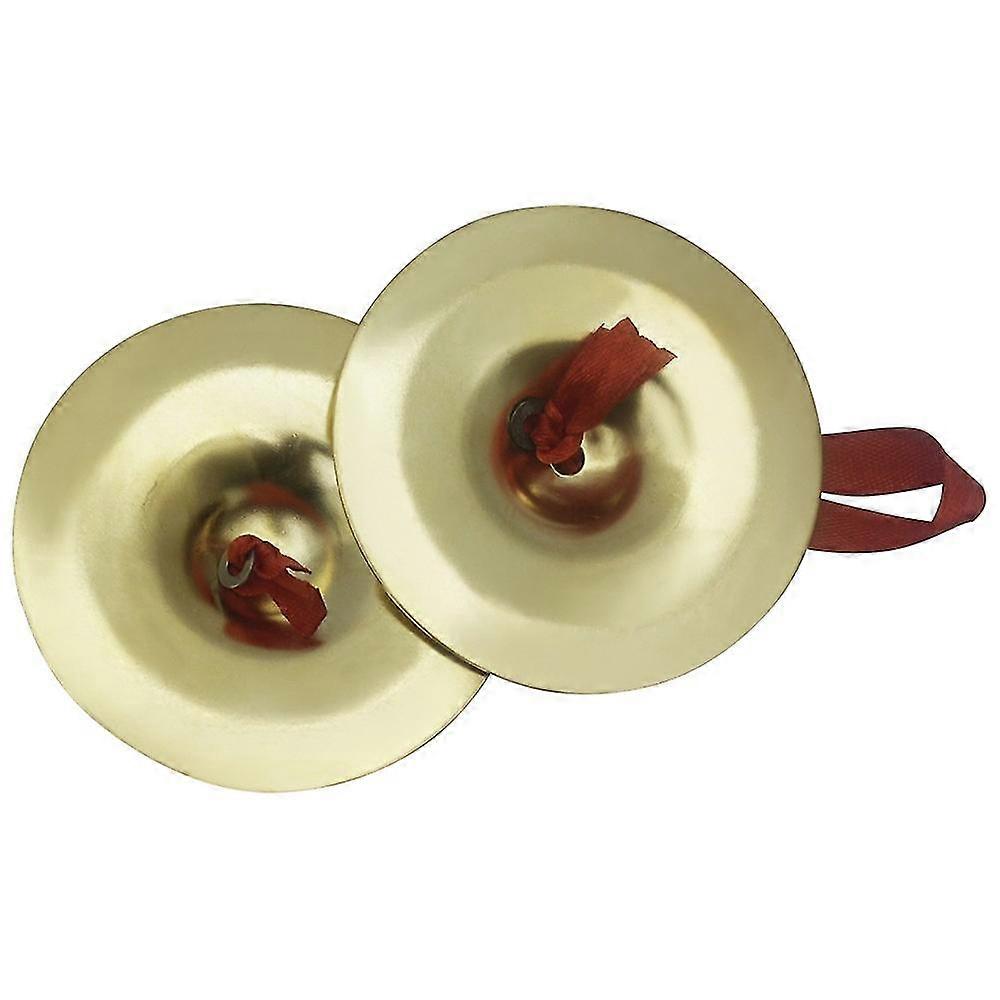2pcs Finger Cymbals Belly Dance Accessories Small Size Hand Percussion Instruments Golden