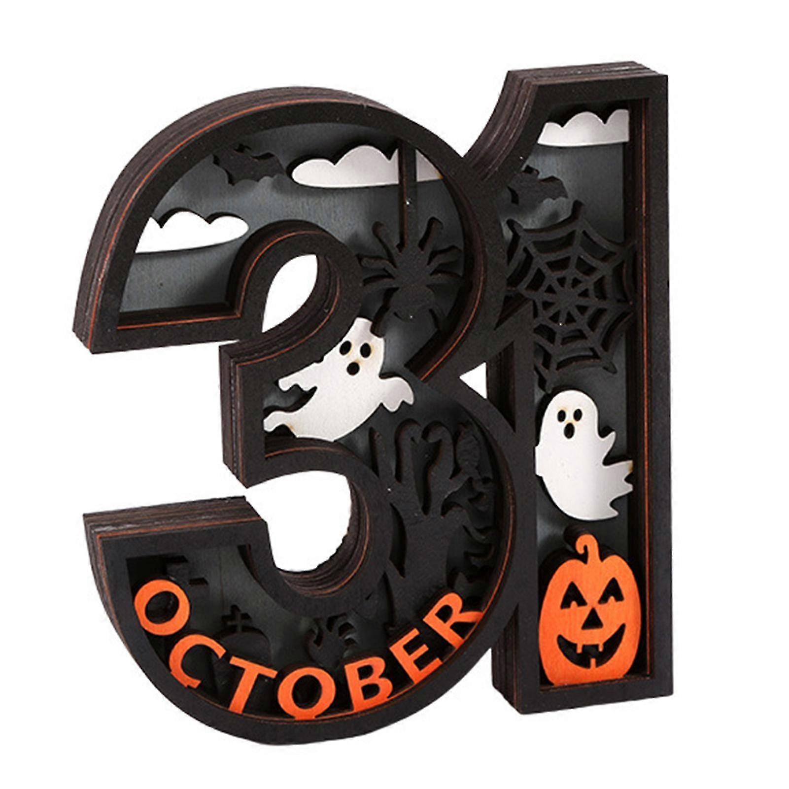 Halloween LED Ornament Cauldron Shoes LED Lighting Desktop Centerpiece Ghost Pumpkin Witch Halloween Decoration for Home Party