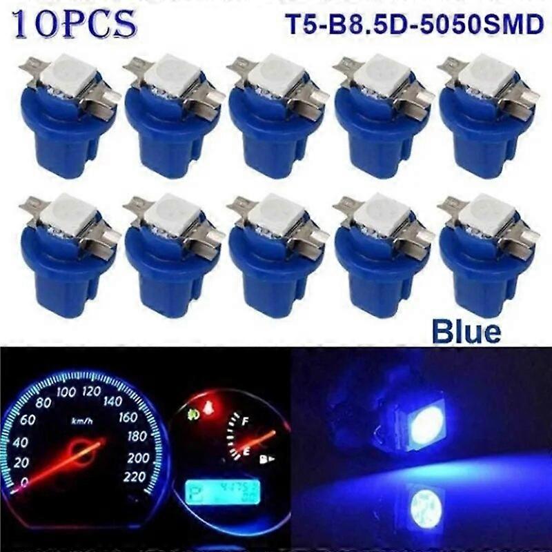 10Pcs T5 Bulbs Dashboard Light Car Light Automobiles Light-emitting Diode Instrument Gauge Bulbs Auto Interior Indicator Lamp