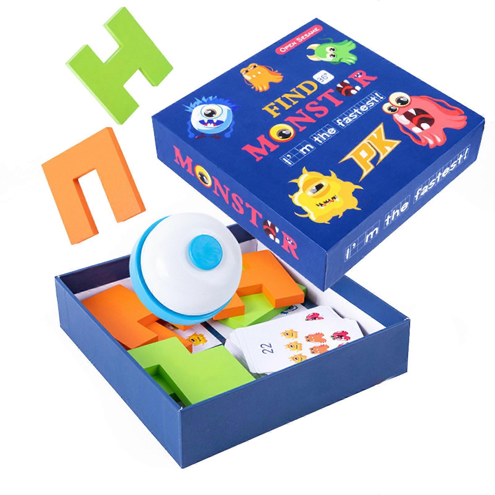Wooden Board Game Battle Blocks Find Monsters Early Learning Educational Toys
