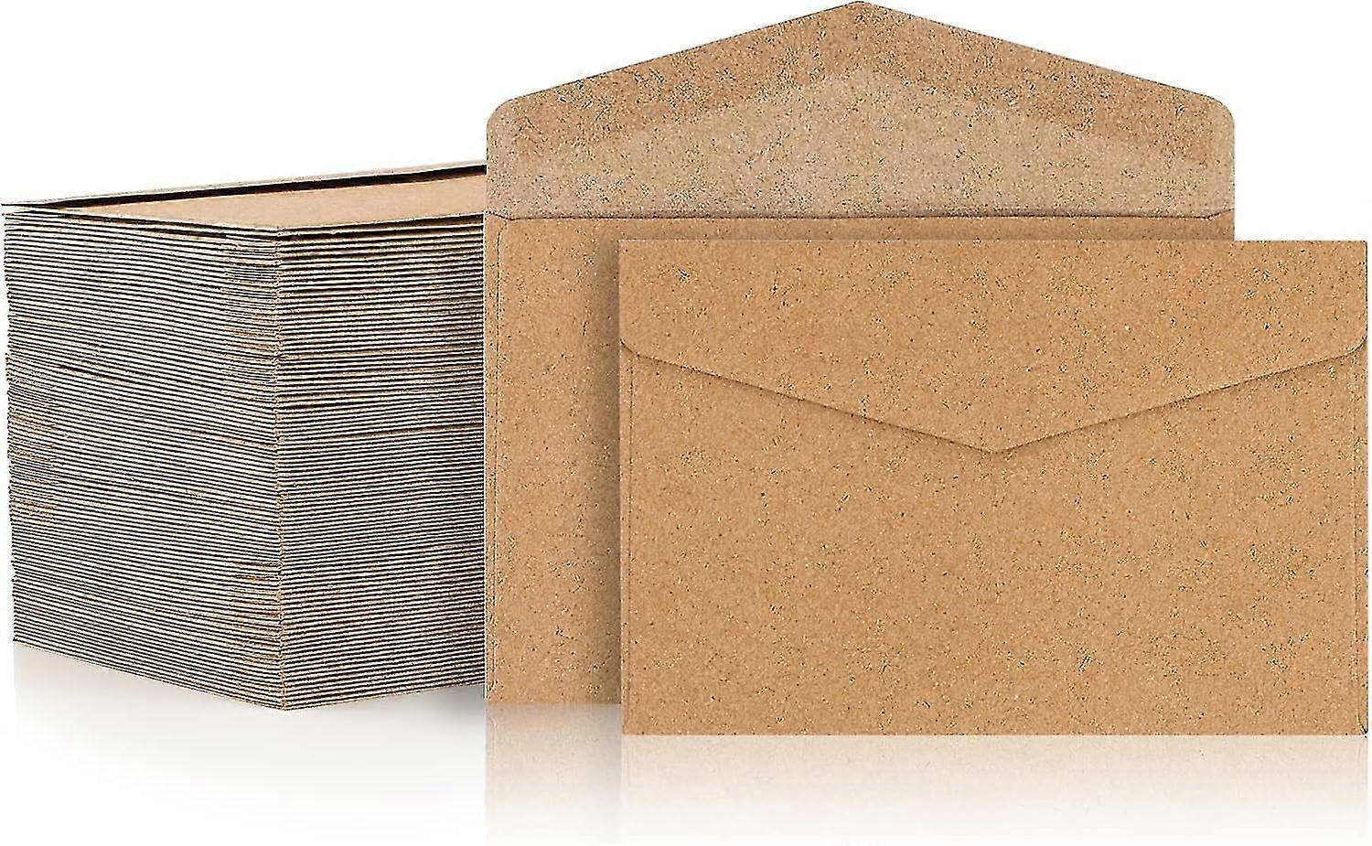 Kraft Mini Envelopes - 120 Pcs, Self-adhesive Tiny Pockets