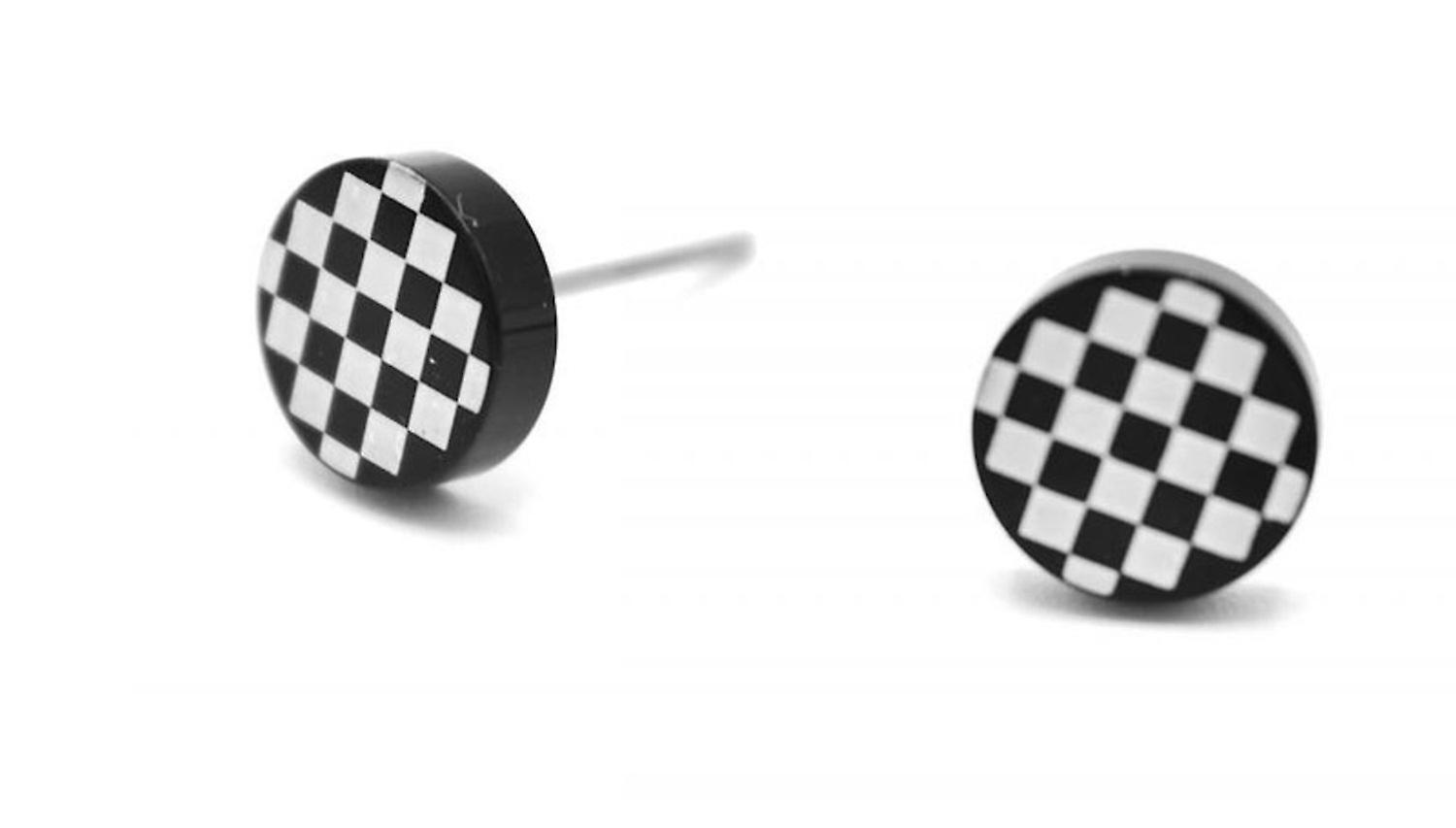 Earrings Chess Round