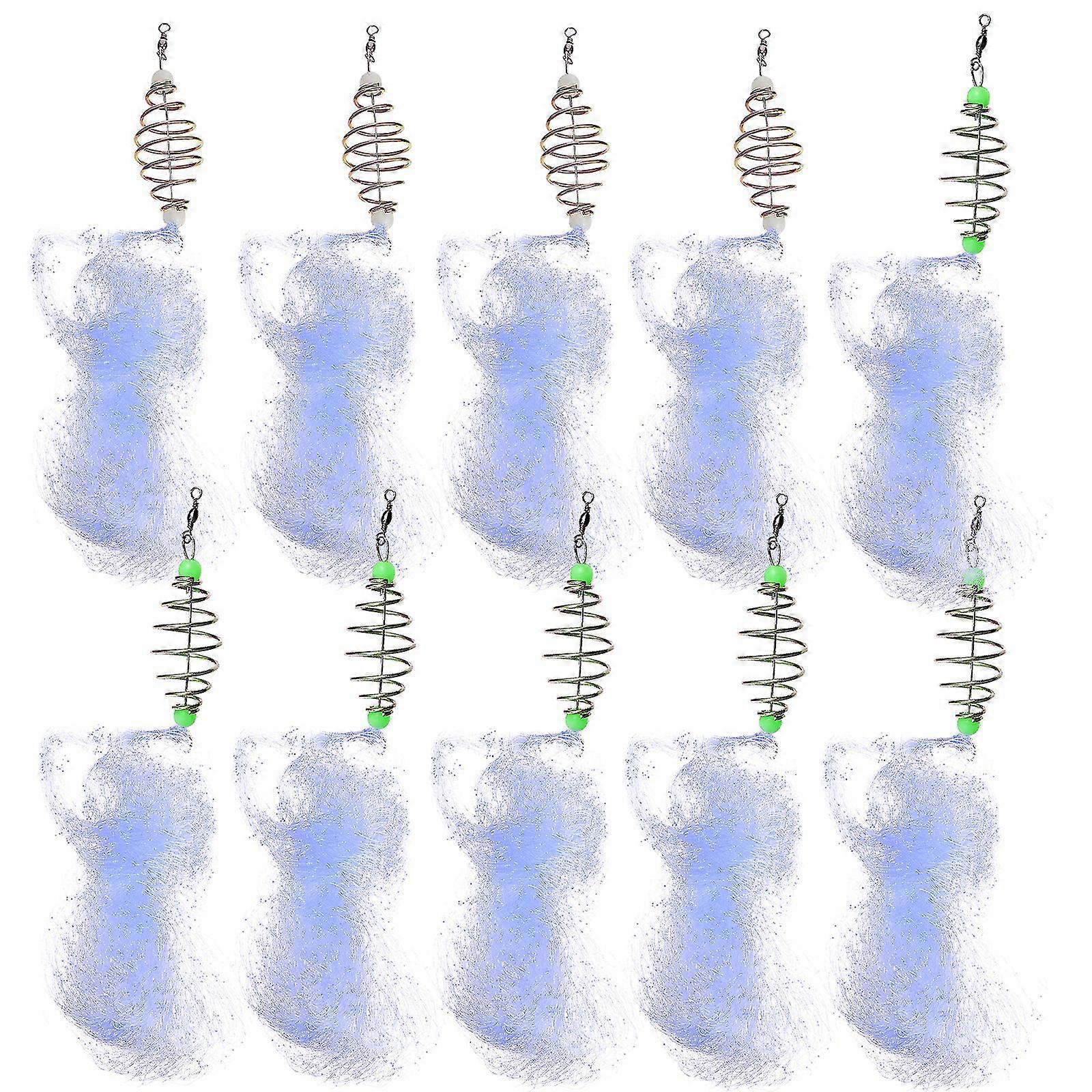 10pcs Outdoor Fishing Explosion Hooks Fishing Net Fishhook Fishing Spring Net Z