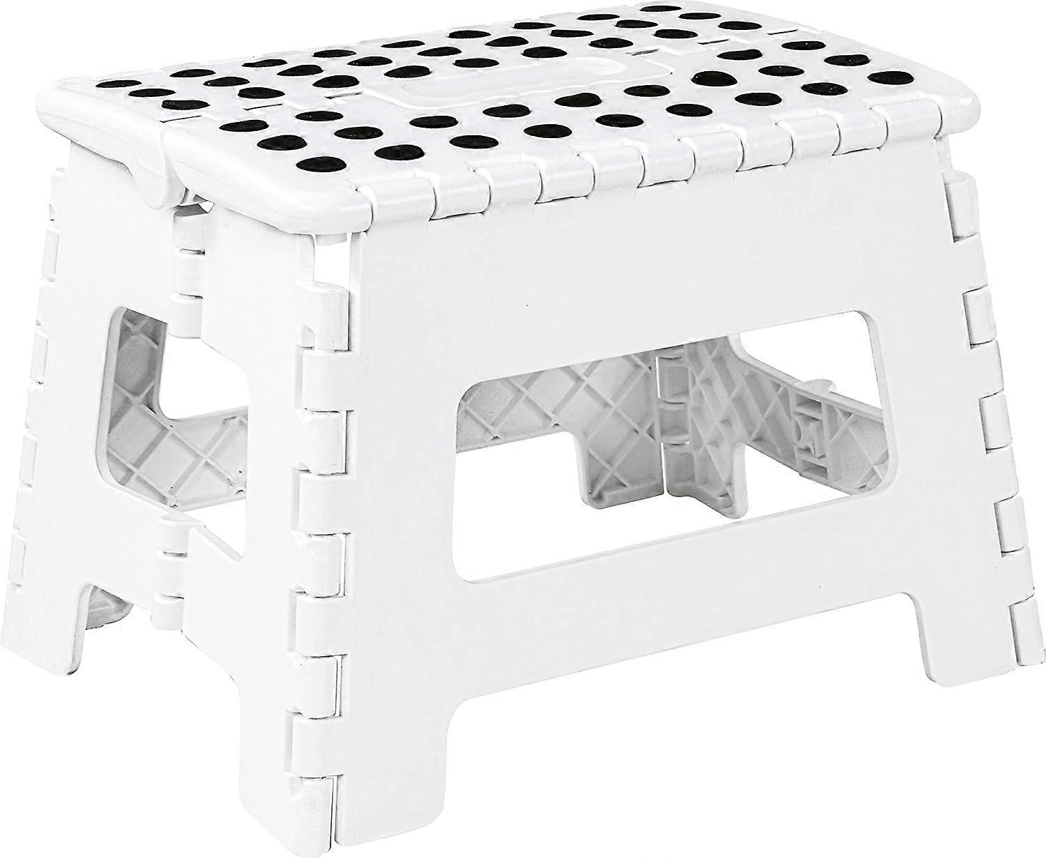 Tabouret pliable pour enfants - 23,5 cm de large, 19,5 cm de haut - peut supporter 120 kg - tabouret pliant en plastique léger pour enfants, cuisine, salle de bain