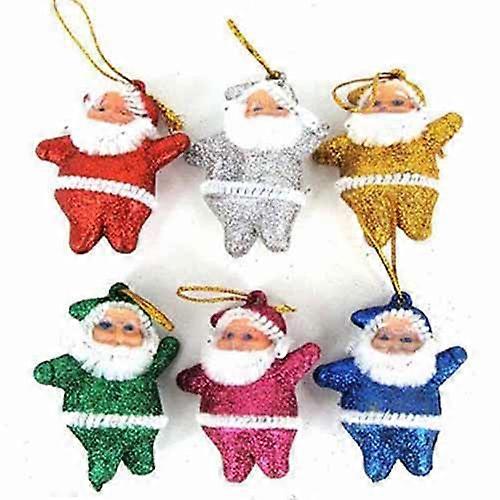 6Pcs/Set Christmas Santa Claus Ornaments Festival Xmas Tree Hanging Decoration