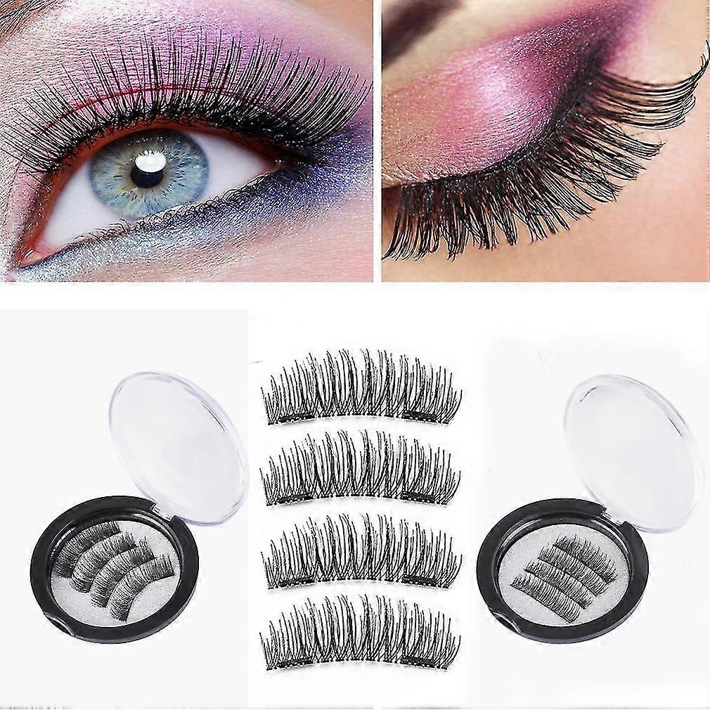 Magnetic Eyelashes Kit,3d Reusable Soft Magnetic False Eyelashes,2type