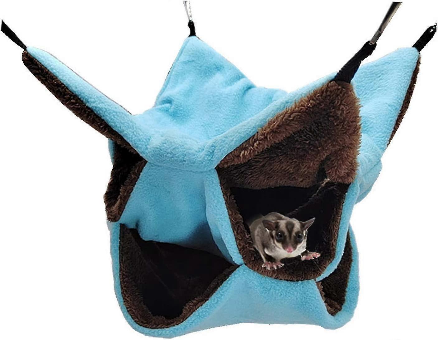 Small Pet Hammock, Hamster Hanging Bed With 3 Velvet Layers, Hamster Cage Accessory