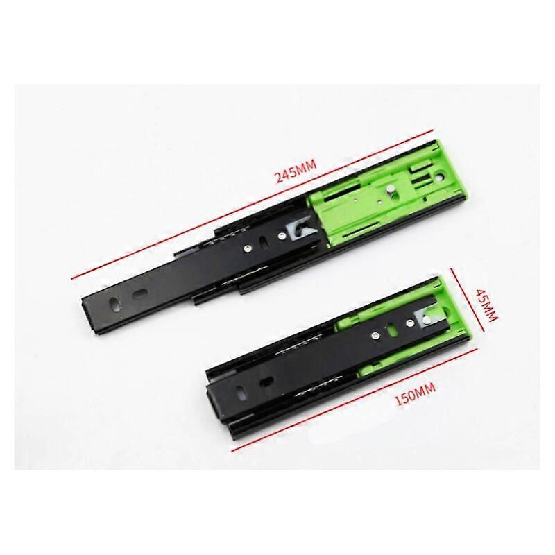 Drawer Slide with Shock Absorber and Rebound Function Drawer Slide 45kg Load Capacity with Ball Bearing 150mm Full Extension, Side Mounted 1 Pair