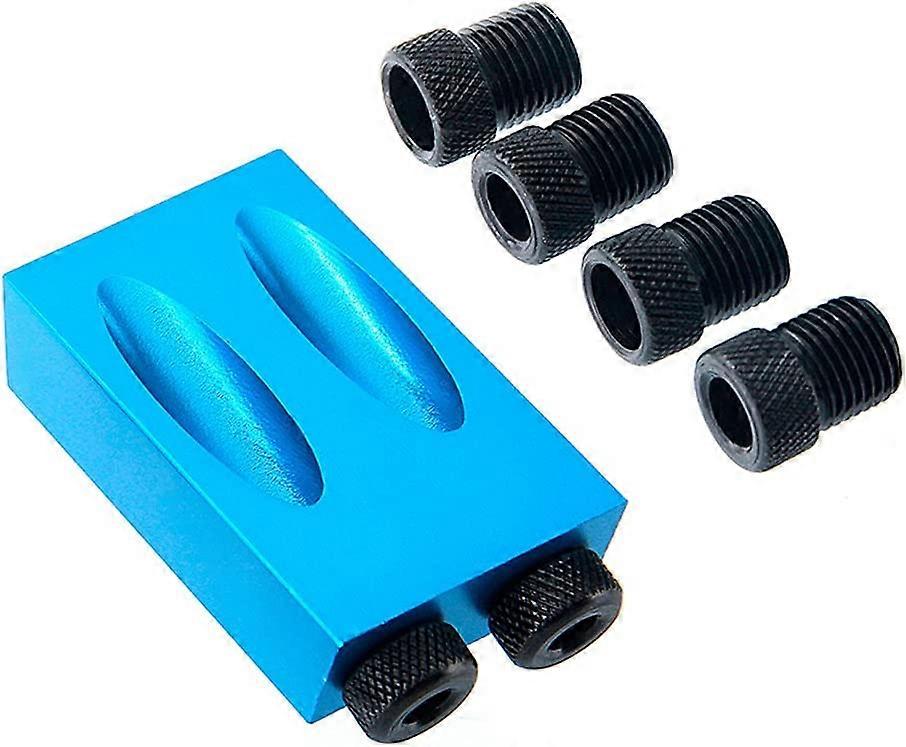 Dual Pocket Hole Jig Kit 6/8/10mm 15Bit Angle Drive Adapter