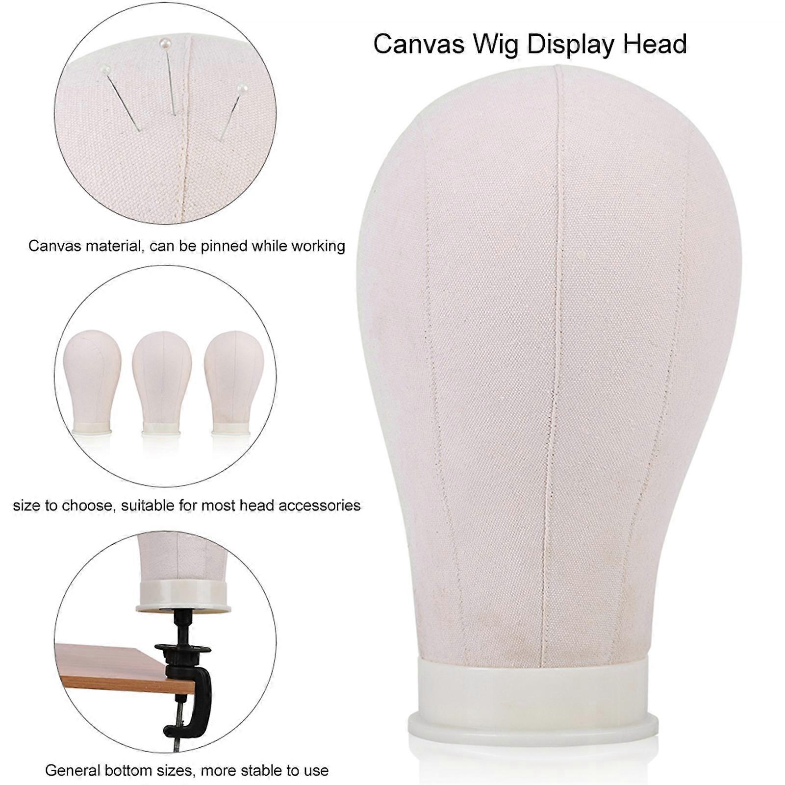 23inch Canvas Head Wig Model Making Mannequin Head Hat Headwear Cap Display Manikin Model