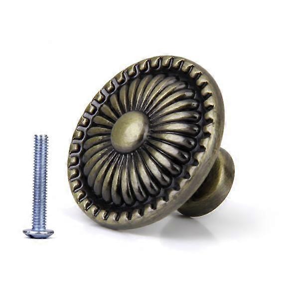 2 Poignées / Boutons De Tiroir En Alliage De Zinc – Style Antique Bronze – Pour Meubles