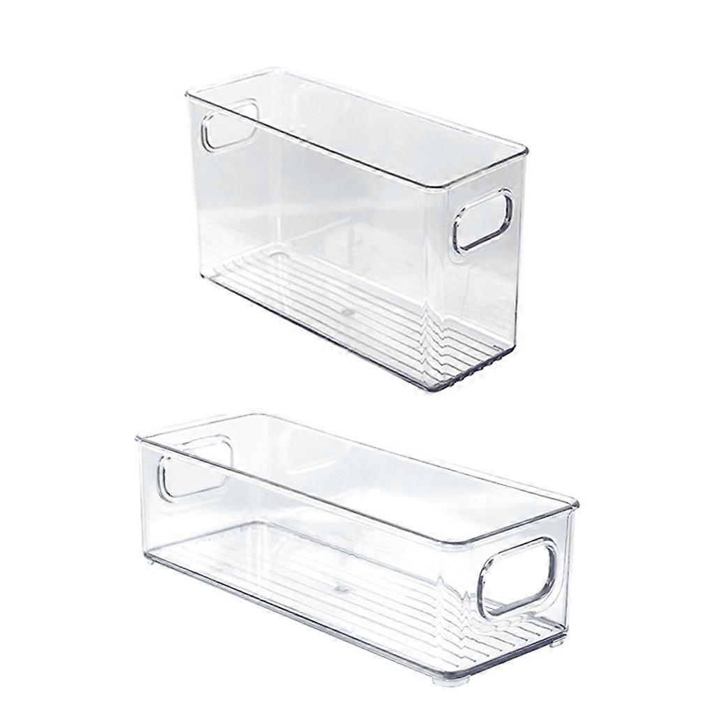 4x Food Storage Bin Plastic Fridge Kitchen Storage Bin Box