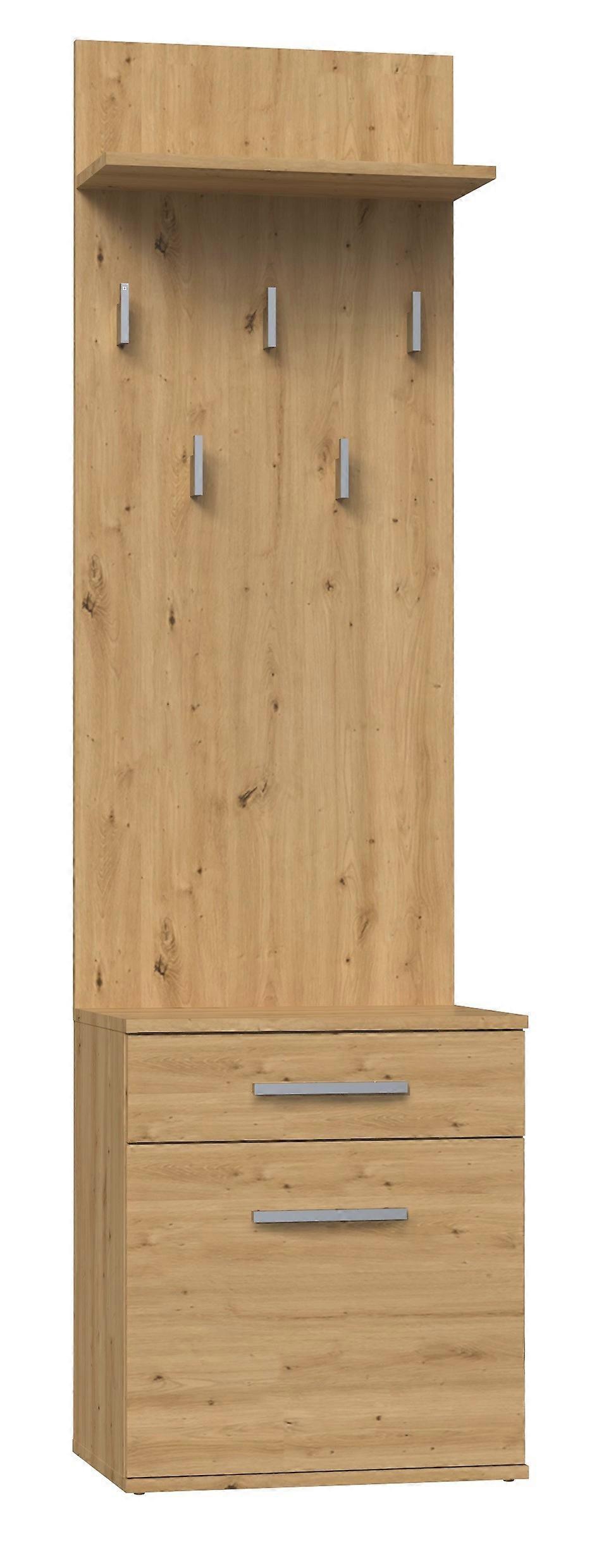 Schuhschrank Kleiderbügel Duo Eiche Artisan