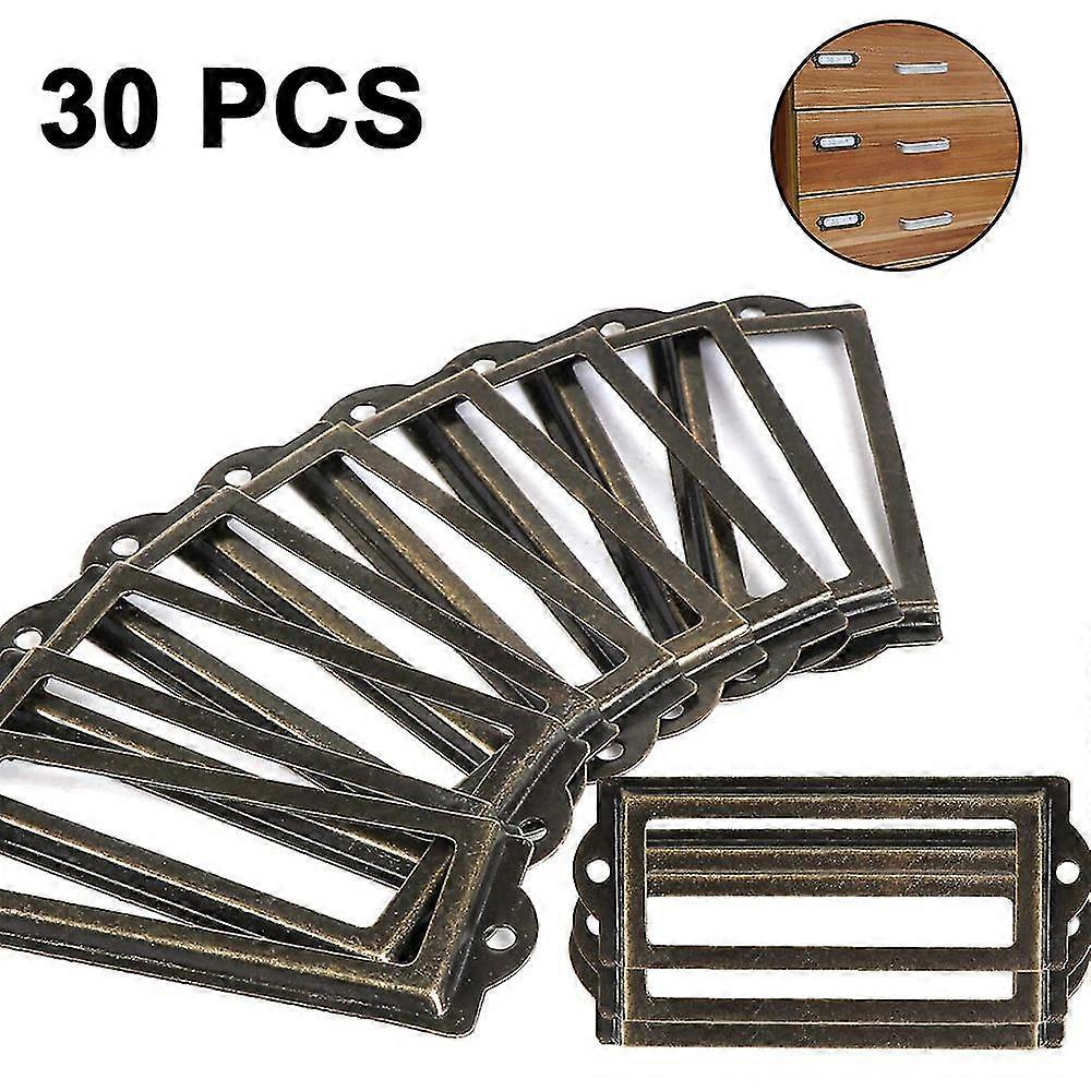 30 Pieces Card Holder Drawer Pull/label Frames Card/label Holder/tag Pull/cabinet Frame Handle/file Name Card Holder